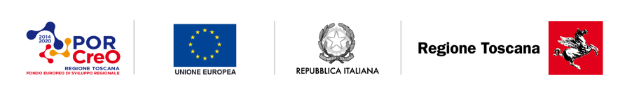 Logo PORCreO Regione Toscana Fondo Europeo Sviluppo Regionale, Unione Europea, Repubblica Italiana e Regione Toscana
